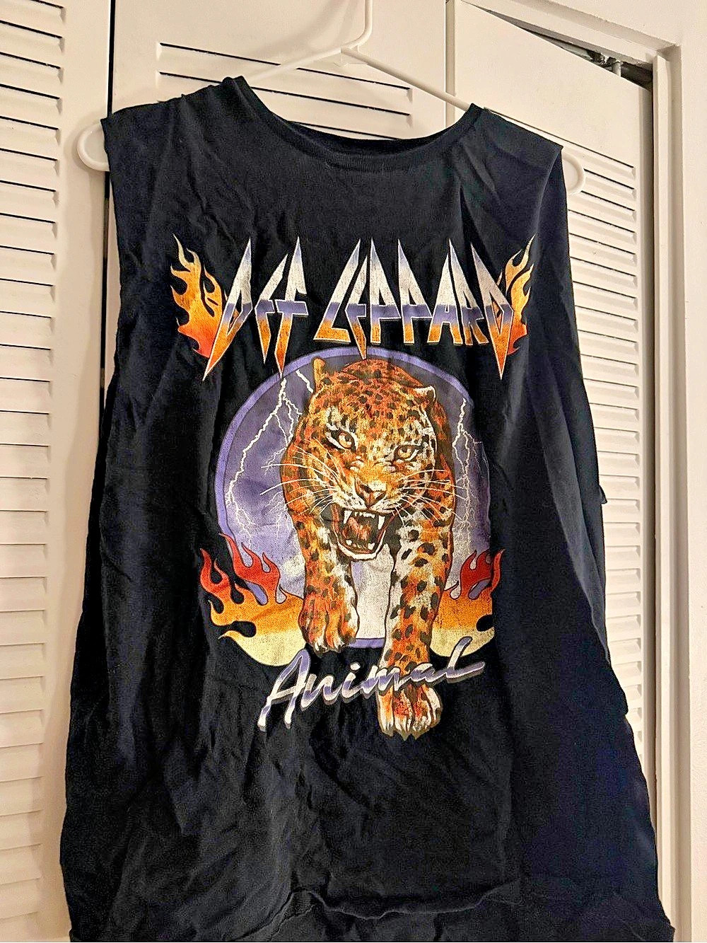 Def Leppard Graphic Muscle Tee in Black